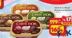 CARTE D'OR CLASSİC DONDURMA ÇEŞİTLERİ 850 ML